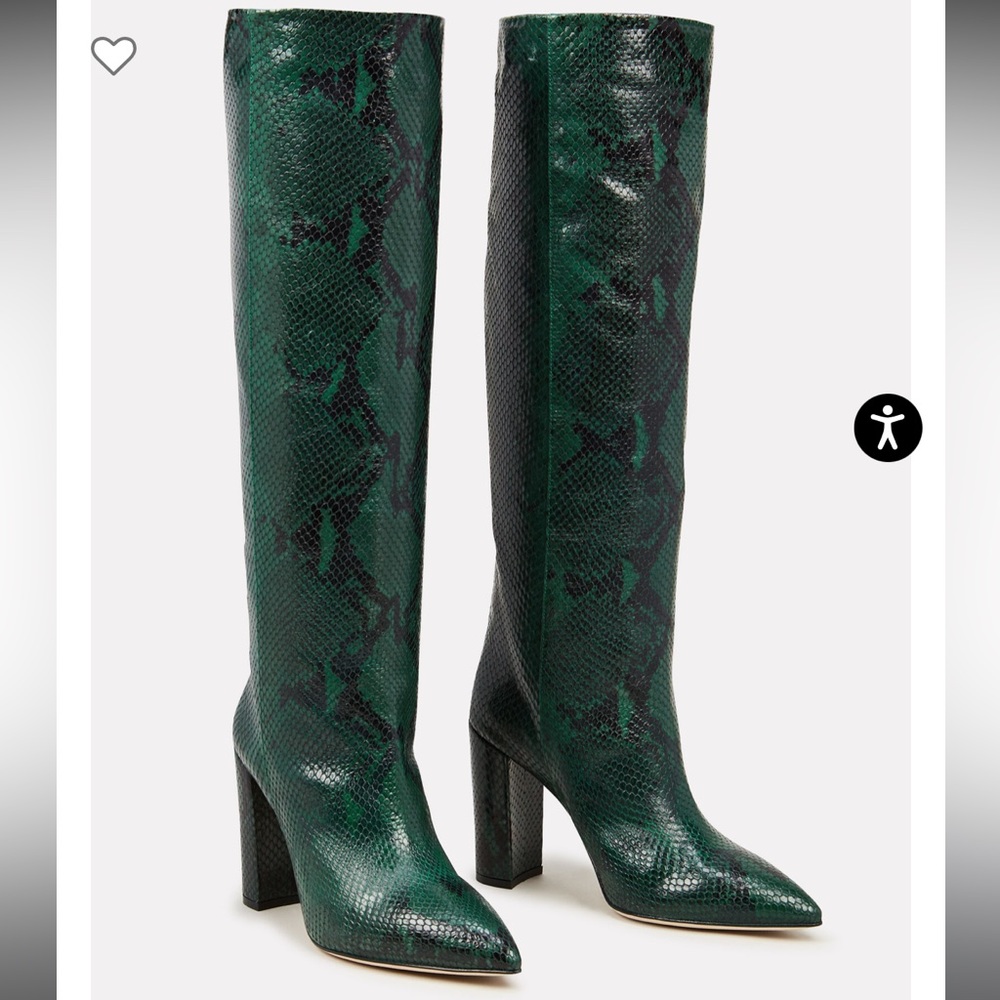 Paris Texas Python-Embossed Leather Knee-High Boo… - image 5